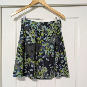 REI Multi Flower Floral Grey Blue Green Skirt Women's XSmall